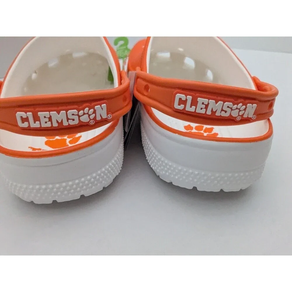 Clemson Crocs Classic Clogs for Men 8 and Women 10 NEW Tigers SC Orange White